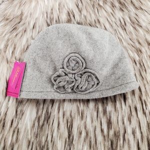 SHIHREEN Wool Beige Roset Hat